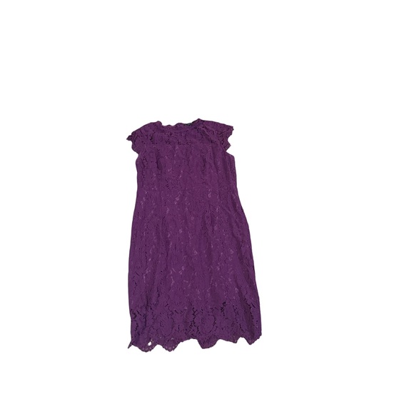 Elegant Purple Lace Lined Dress - Picture 2 of 3
